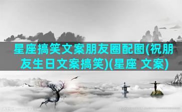 星座搞笑文案朋友圈配图(祝朋友生日文案搞笑)(星座 文案)